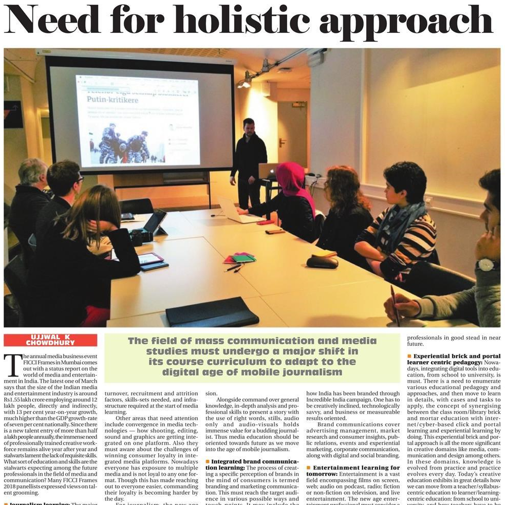 Need for holistic approach - The Statesman, August, 2018